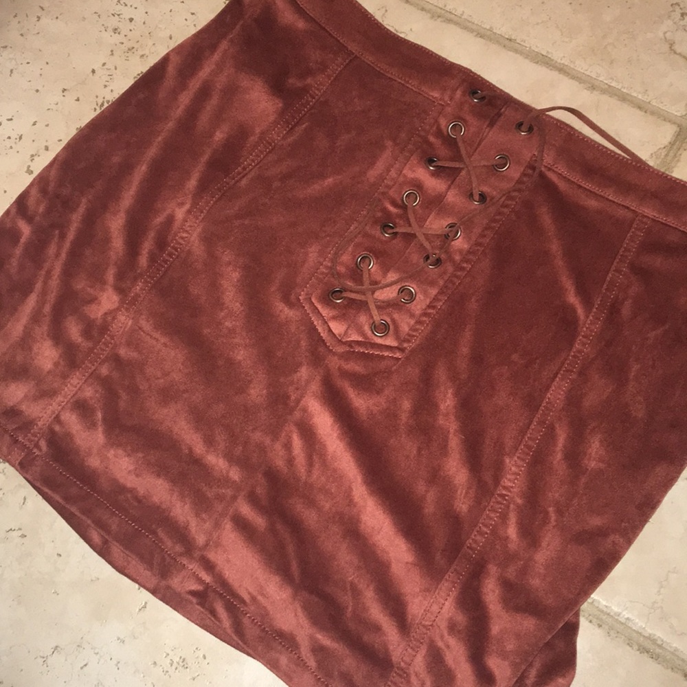 Forever 21 lace up mini skirt